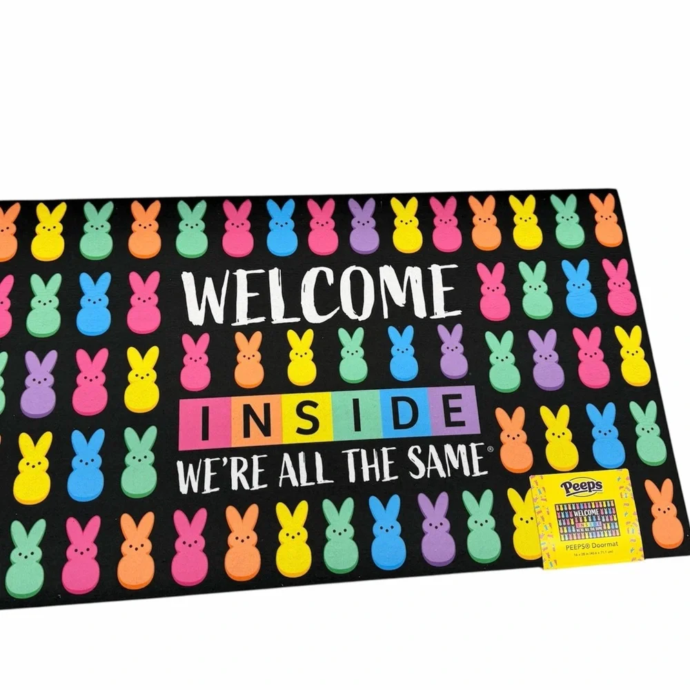 PEEPS “INSIDE WE’RE ALL THE SAME” Colorful Welcome Mat